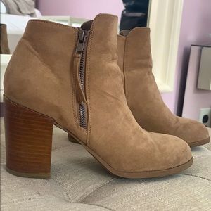 Tan booties